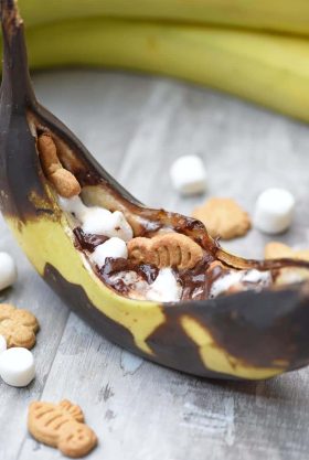 Grilled Banana Campfire S'mores