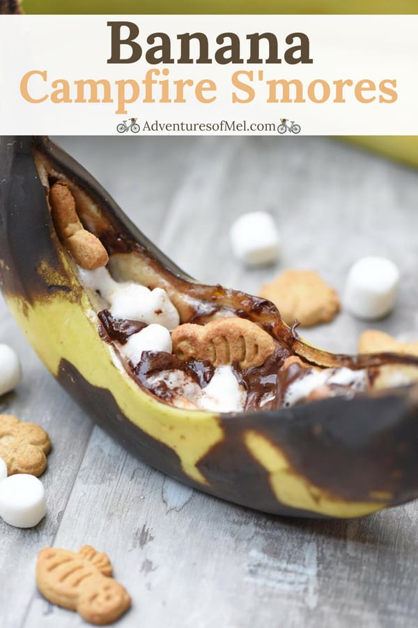 deliciously gooey grilled banana campfire s'mores recipe