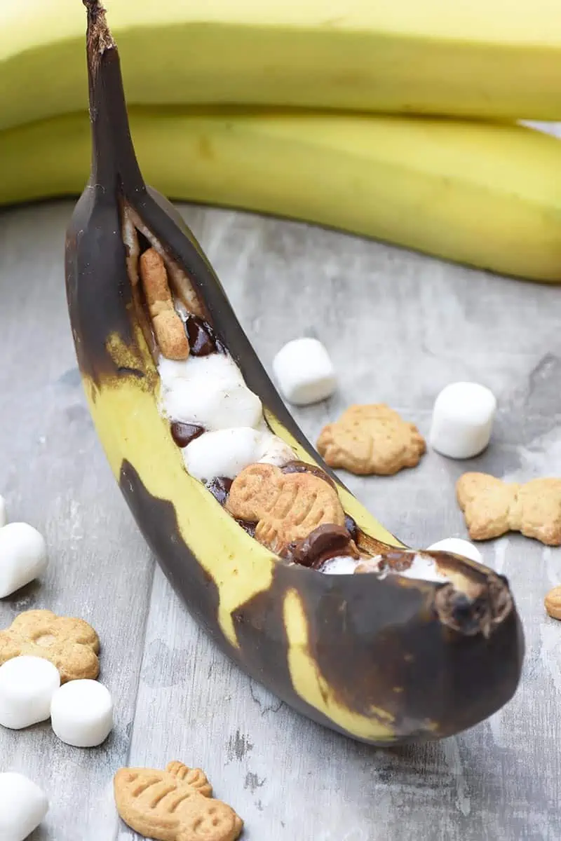 grilled banana s'mores