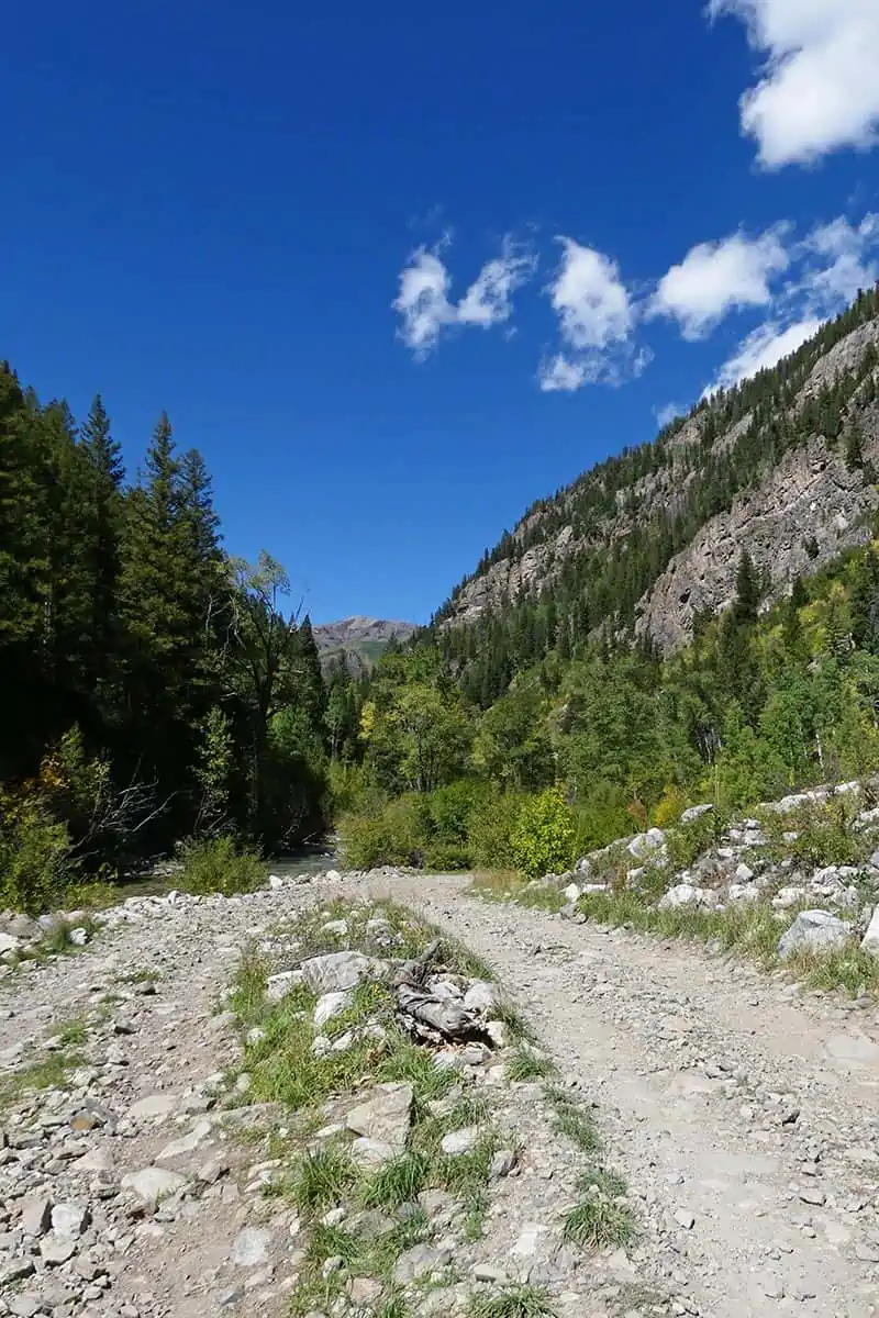 road with turnouts to Crystal Mill Marble CO