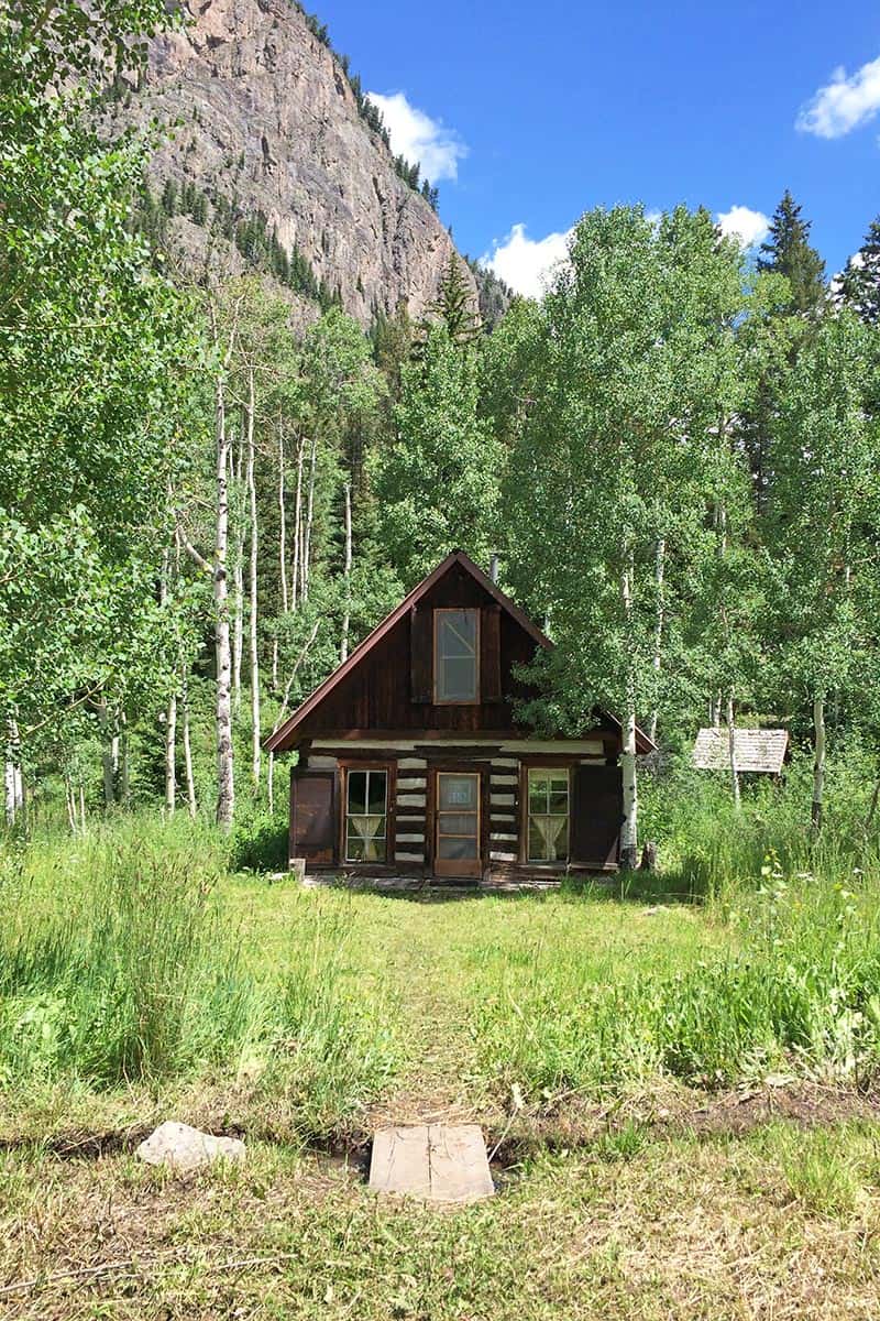 cabin in Crystal, Colorado, a semi ghost town 