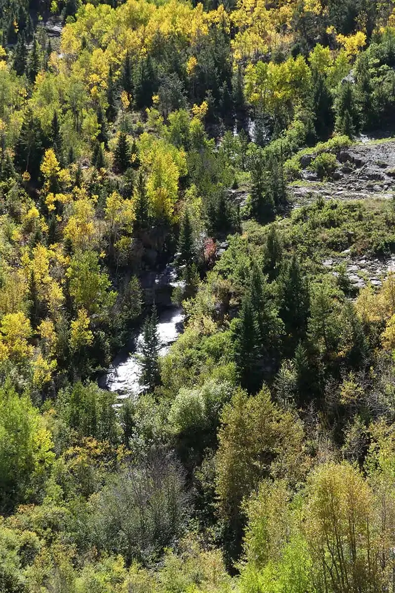 waterfall on road to Crystal Mill, Colorado