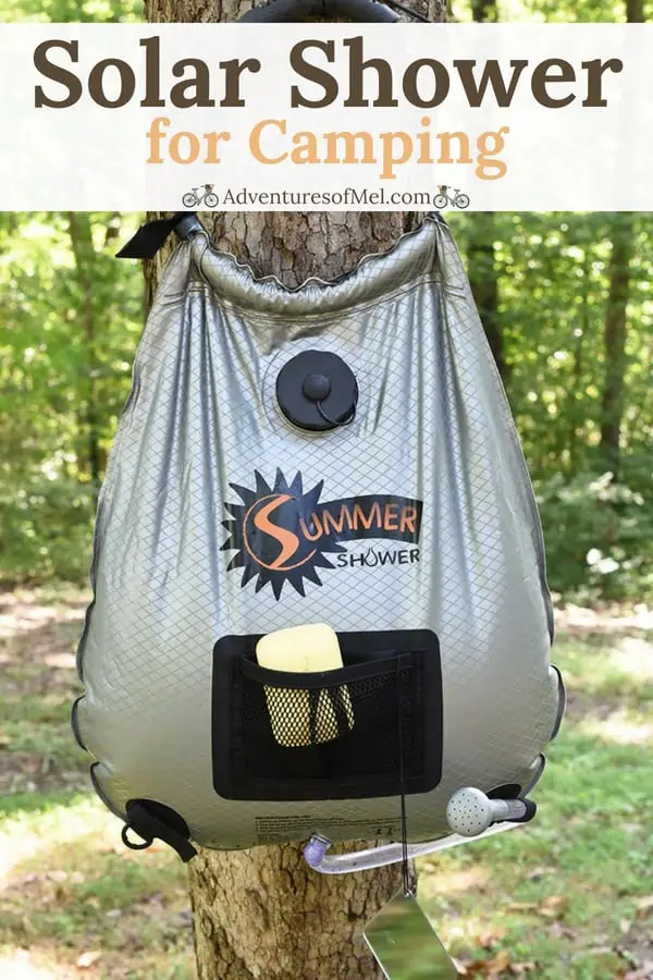 solar shower for camping and outdoors