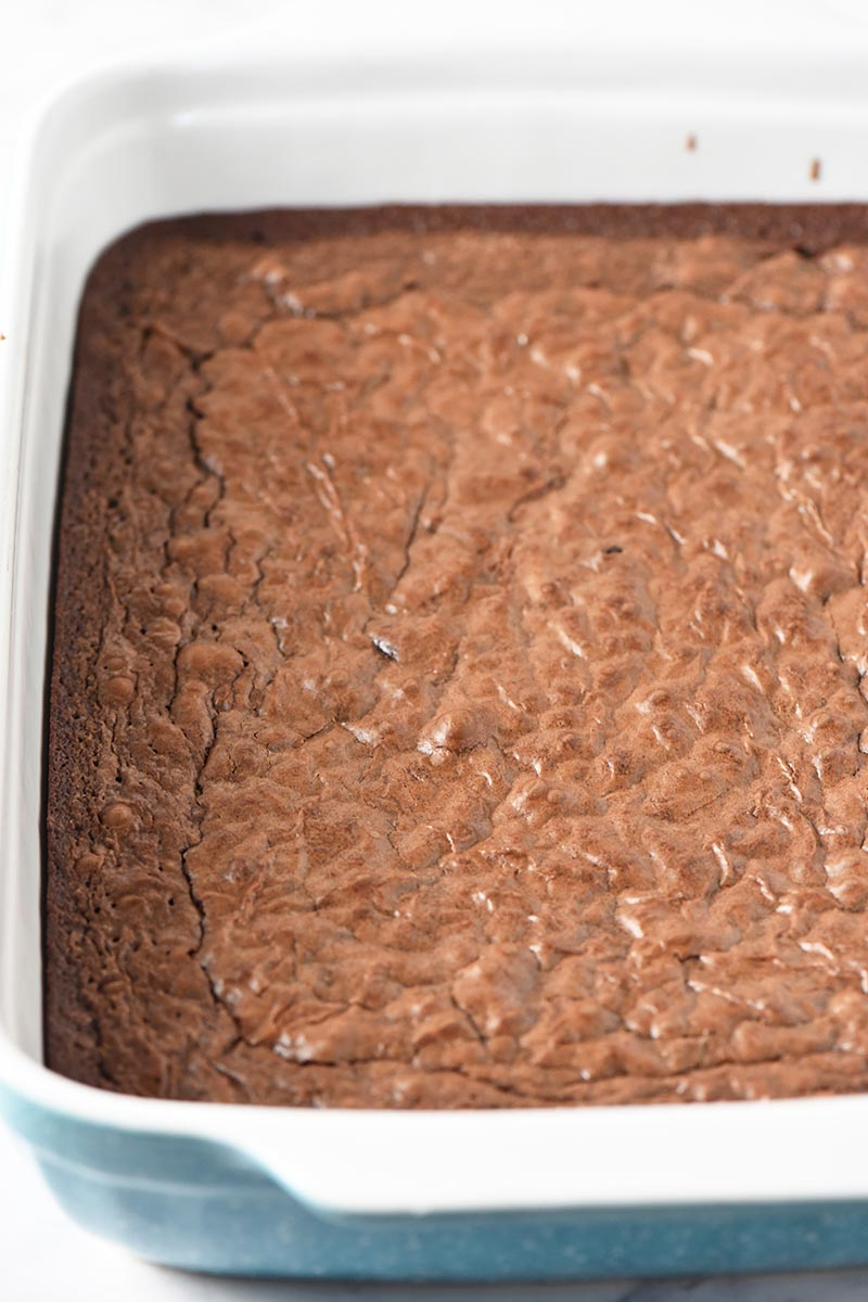 brownie mix brownies for easy Halloween brownies or easy Halloween treats in baking dish