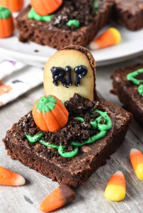 Spooky Graveyard Brownies for Halloween
