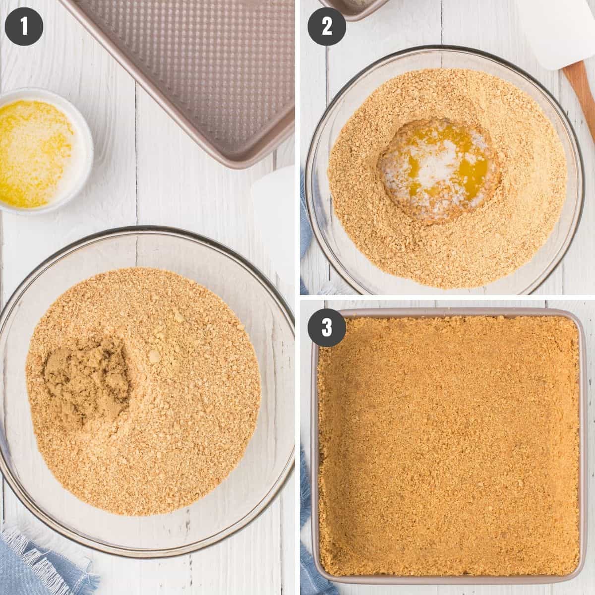 how to make the graham cracker crust for no bake pumpkin delight