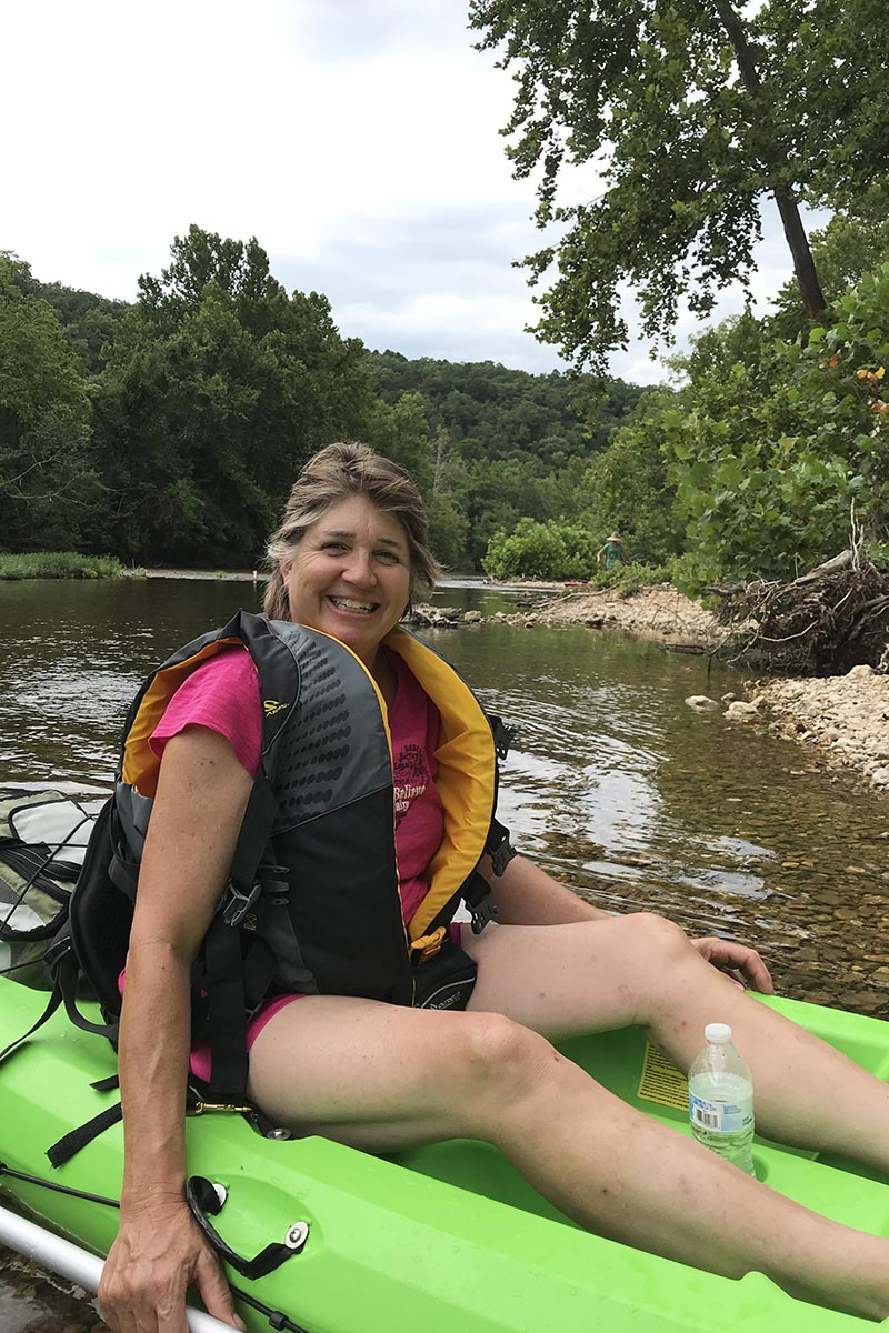 kayaking the Jacks Fork River with my sister
