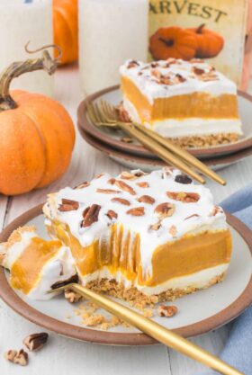 No Bake Pumpkin Delight (Make-Ahead Thanksgiving Dessert)