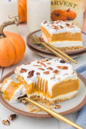 No Bake Pumpkin Delight (Make-Ahead Thanksgiving Dessert)