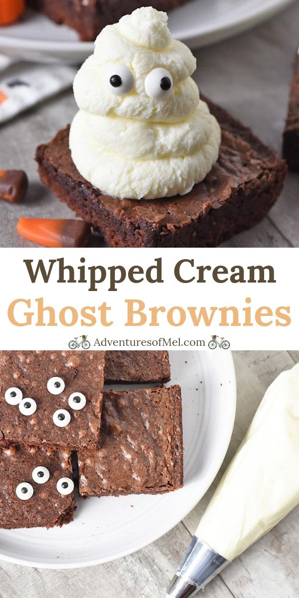 Whipped Cream Ghost Halloween Brownies Recipe