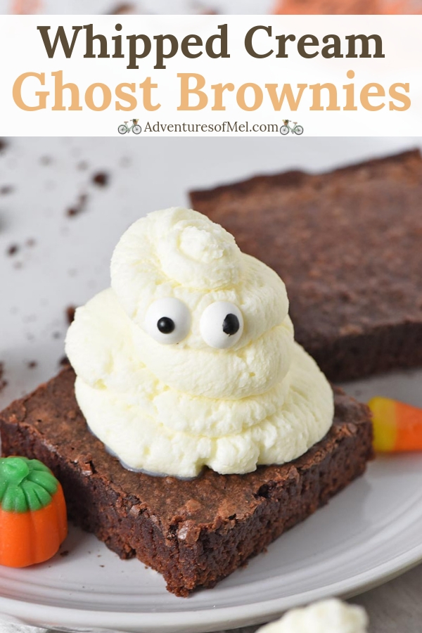 easy whipped cream ghost halloween brownies recipe