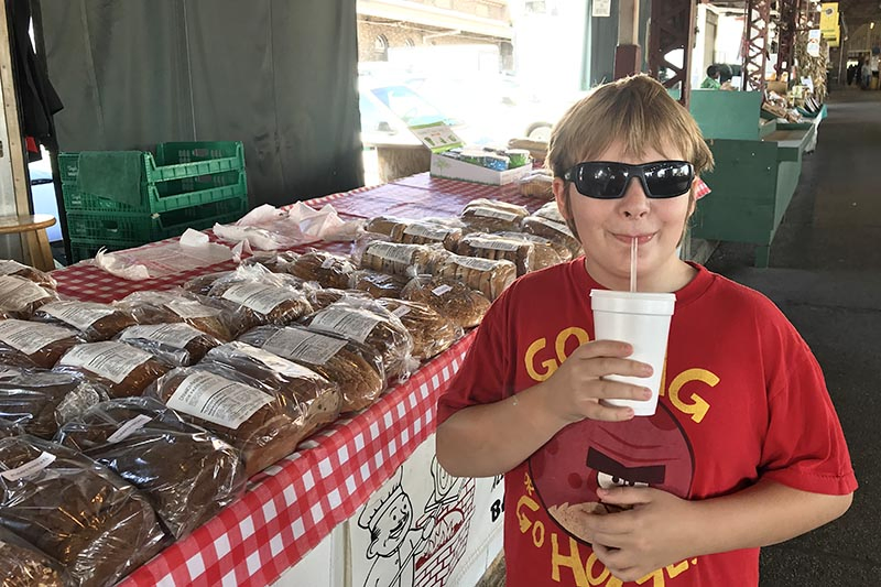 breads and baked goods at Soulard Market