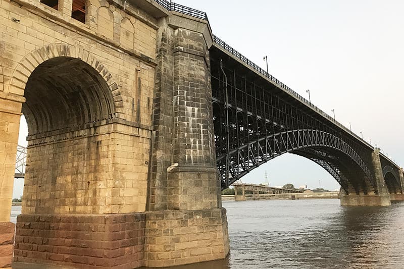 Eads Bridge over the Mississippi River in St. Louis, Missouri