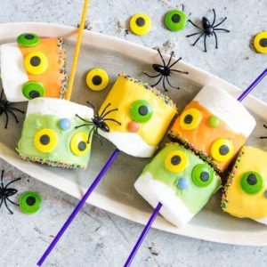 Monster Marshmallow Pops Halloween Treats