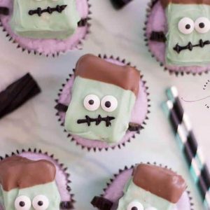 Frankenstein Cupcakes Halloween Treats