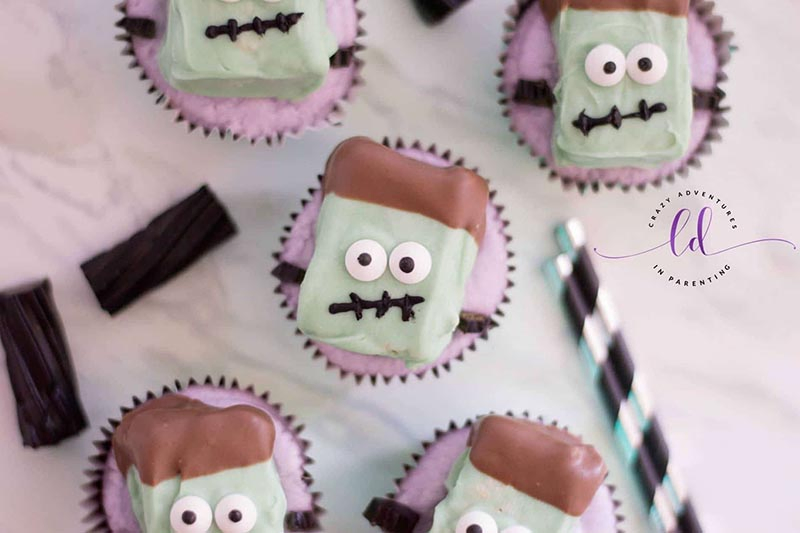 Frankenstein Cupcakes Halloween Treats