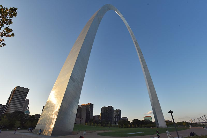 ends of the Arch in Gateway Arch National Park in Saint Louis