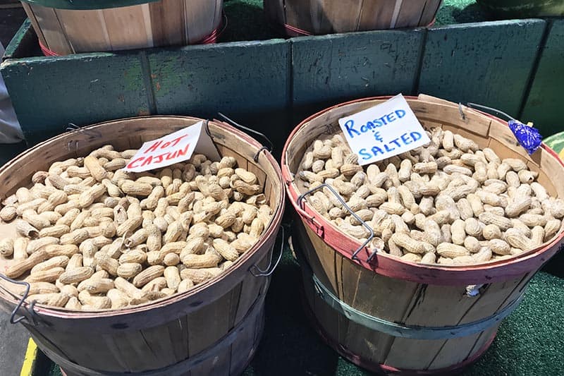 fresh peanuts for sale at Soulard Market in St. Louis