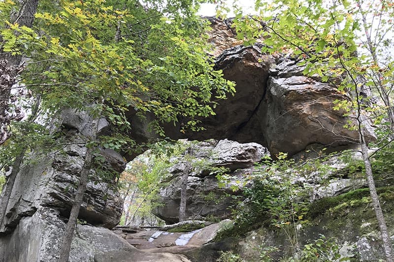 Natural Bridge on Seven Hollows Trail in Petit Jean State Park