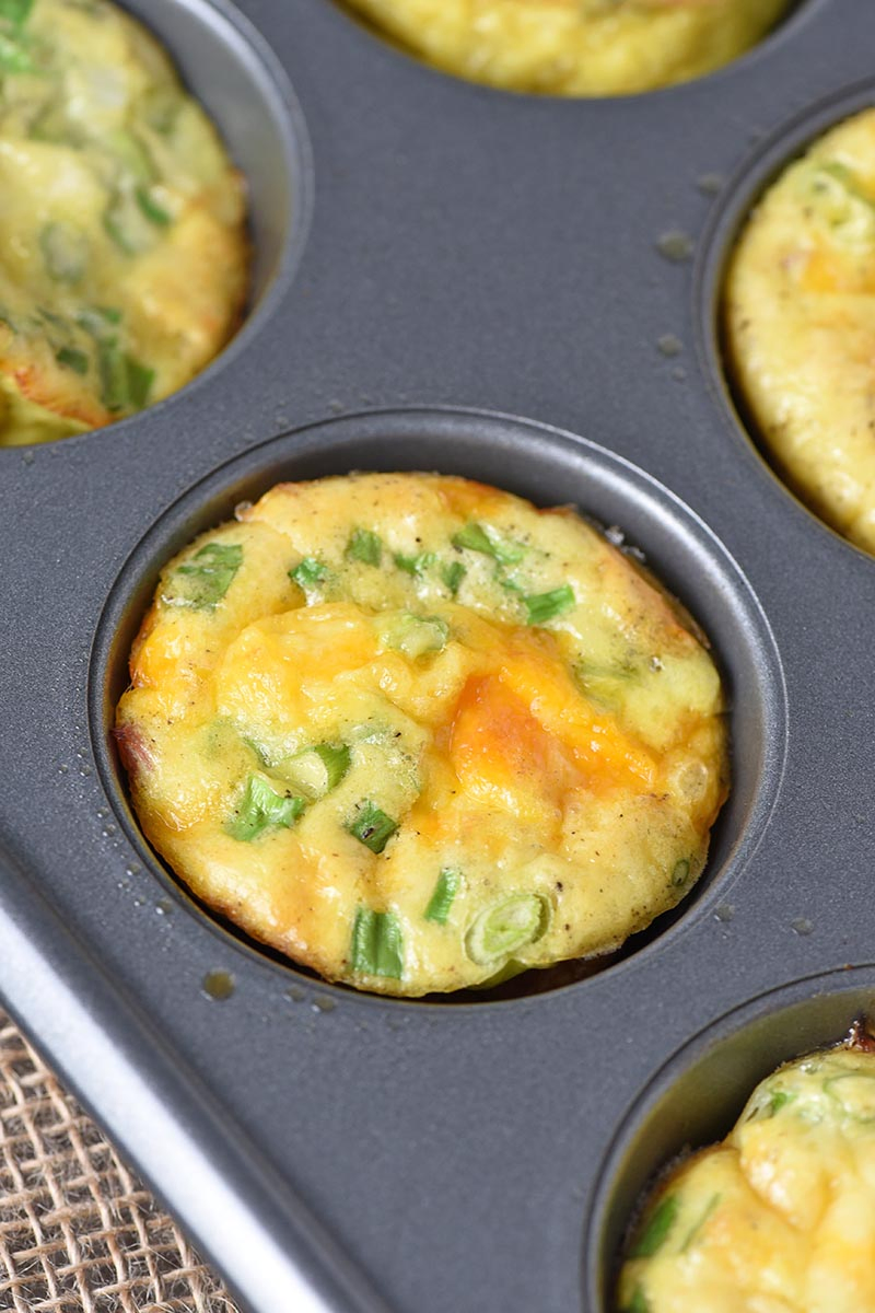 baked egg cups in a muffin pan