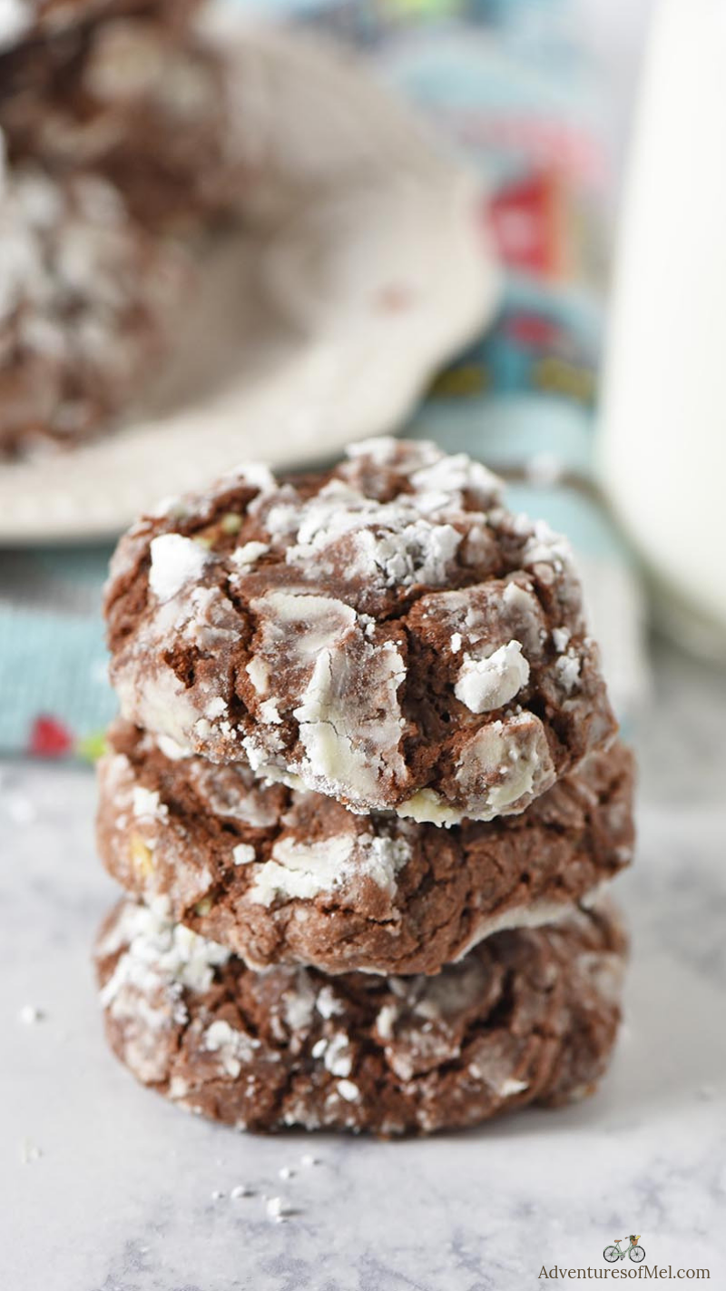 Christmas cookie recipe - Mint Chocolate Crinkle Cookies