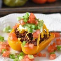 ground beef taco stuffed peppers