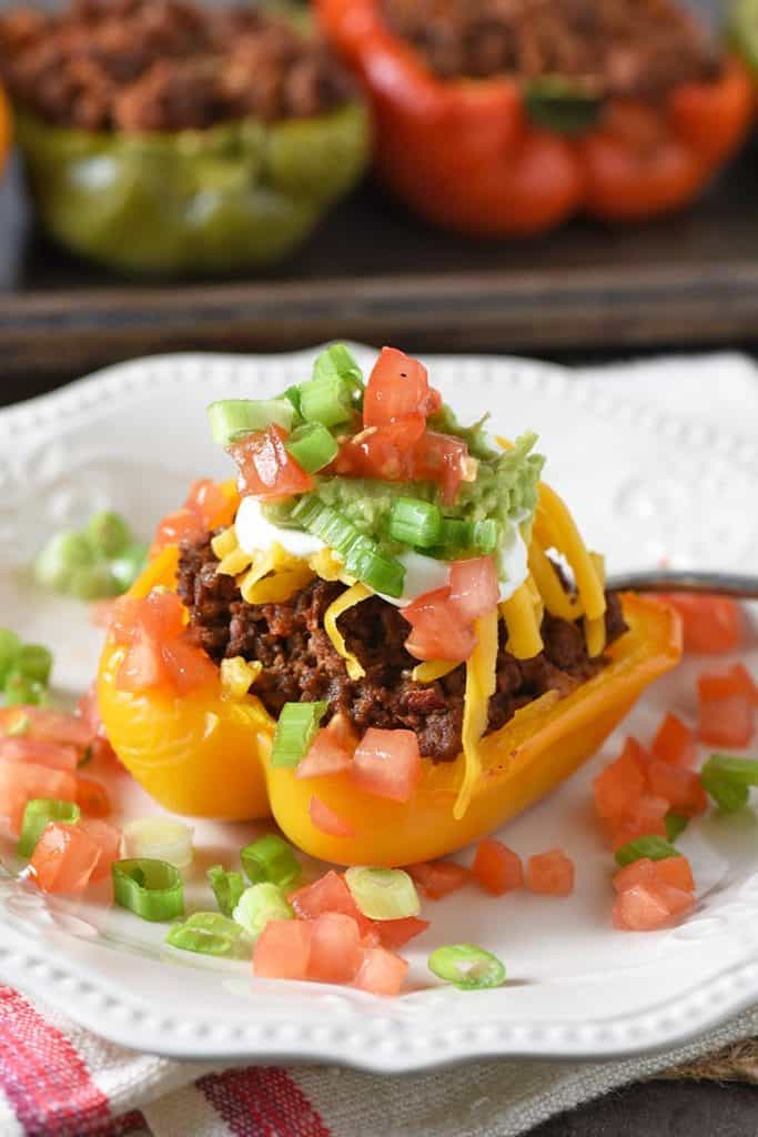 ground beef taco stuffed peppers