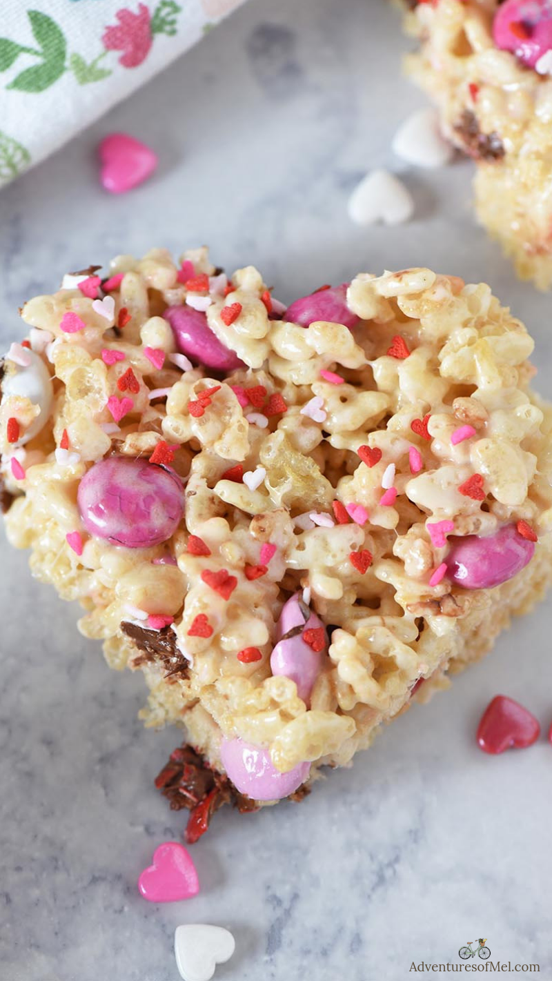 Valentine treats, Rice Krispie treats recipe