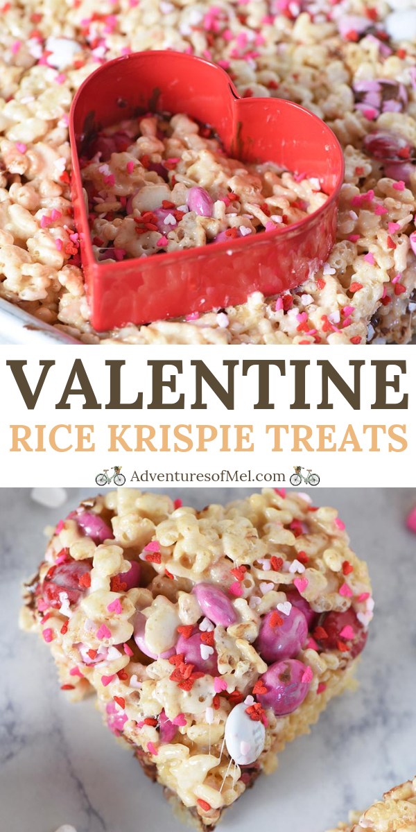 M&M's Heart Shaped Valentine Rice Krispie Treats Recipe
