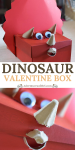 dinosaur valentine box with horns and beak