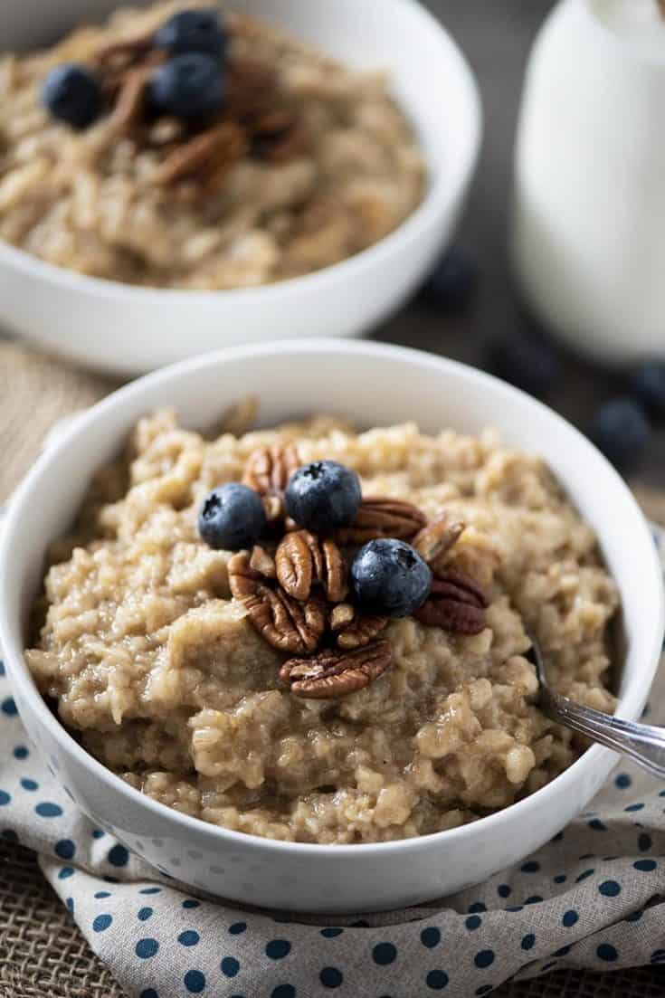 Perfectly Cooked Maple Brown Sugar Oatmeal - Adventures of Mel