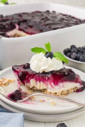 No Bake Blueberry Yum Yum Dessert Recipe With Pecan Crust