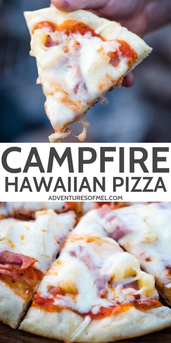 quick and easy campfire Hawaiian pizza recipe