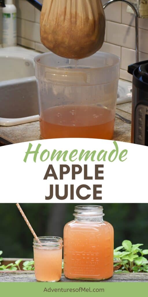 dripping homemade apple juice into bucket, apple juice in jars to drink