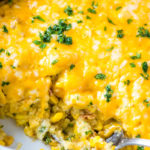 Jiffy Corn Casserole with Cream Cheese and Bacon
