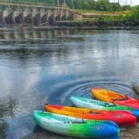 kayaks on water in Albany, Georgia