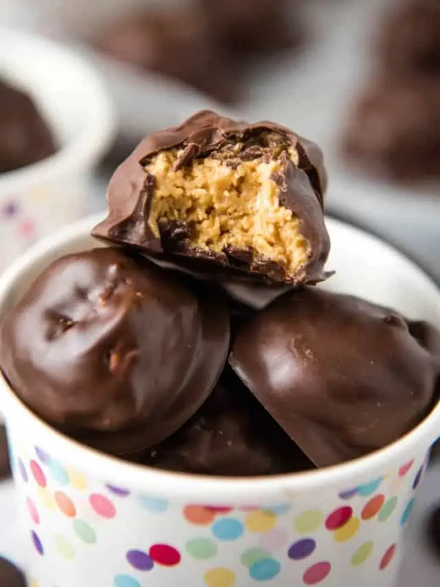 Chocolate Rice Krispie Peanut Butter Balls