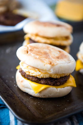 Homemade Sausage and Egg McMuffin with Cheese