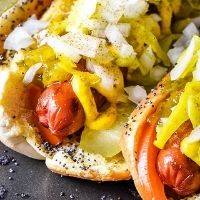 grilled Chicago dogs