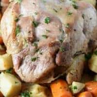 pork roast with vegetables