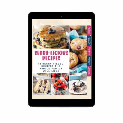 Berry Recipes cookbook on tablet