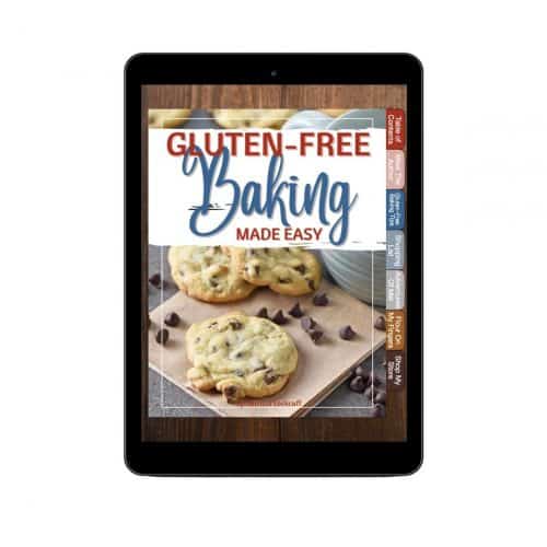 Gluten-Free Baking Made Easy digital cookbook on tablet
