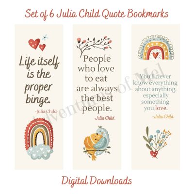 Juila Child quote bookmarks