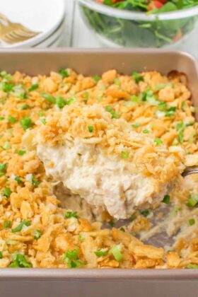 Creamy Ritz Chicken Casserole With Buttery Cracker Topping