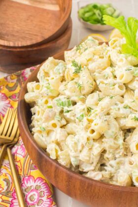 Classic Tuna Macaroni Salad Recipe with Fresh Dill